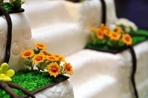 Flowers cake Stock Photos