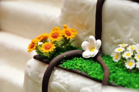 Flowers cake Stock Photos