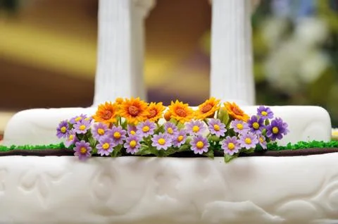 Flowers cake Stock Photos