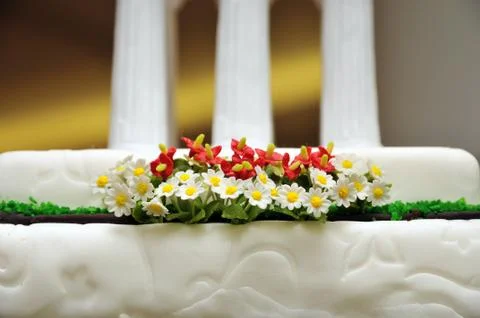Flowers cake Stock Photos