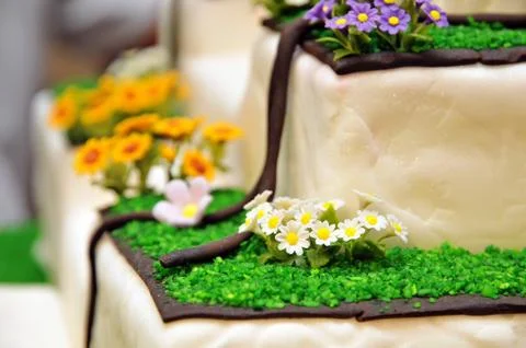 Flowers cake Stock Photos
