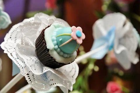 Flowers cake Stock Photos