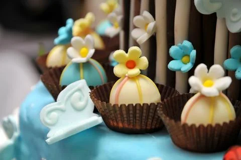 Flowers cake Stock Photos