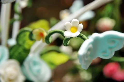 Flowers cake Stock Photos