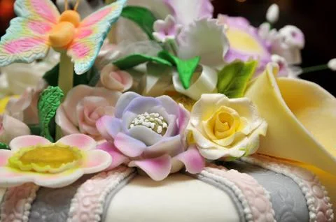 Flowers cake Stock Photos