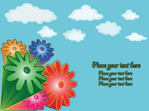 Flowers card Stock Illustration