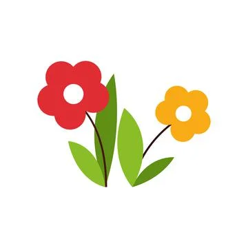 Flowers. Children s pattern on a white background. Vector illustration Stock Illustration