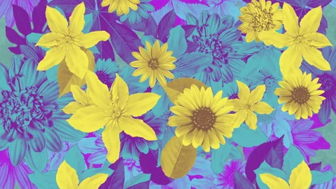 Flowers Collage Background 01 Stock Footage 293614620