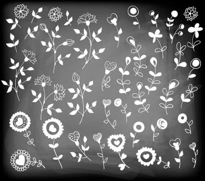 Flowers collection Stock Illustration