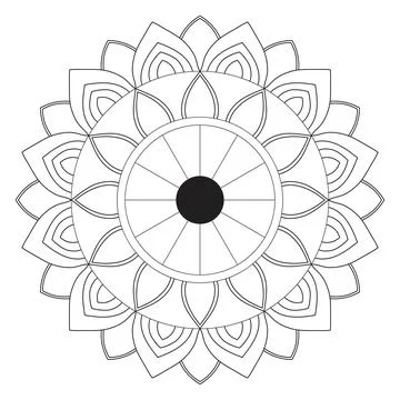 Flowers Coloring Pattern Page KDP Interiors Vector On White. Stock-Illustration