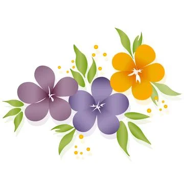 Flowers. Composition of flowers. Vector illustration on a white background Stock Illustration