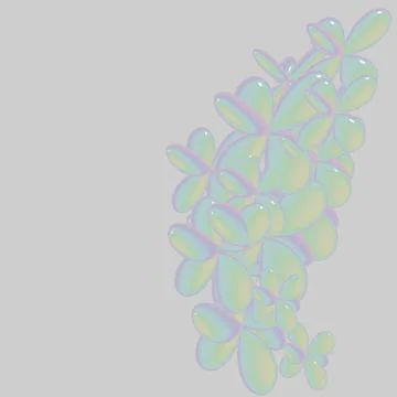 Flowers composition. Frame made of blue flowers. 3d Stock Illustration