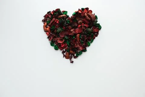 Flowers composition. Frame made of dried rose flowers on white background Stock Photos