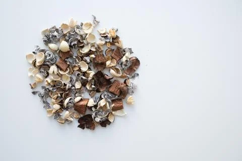Flowers composition. Frame made of dried rose flowers on white background Stock Photos