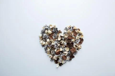 Flowers composition. Frame made of dried rose flowers on white background Stock Photos