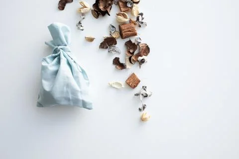 Flowers composition. Frame made of dried rose flowers on white background Stock Photos