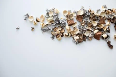 Flowers composition. Frame made of dried rose flowers on white background Stock Photos