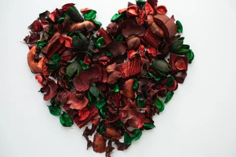 Flowers composition. Frame made of dried rose flowers on white background Stock Photos