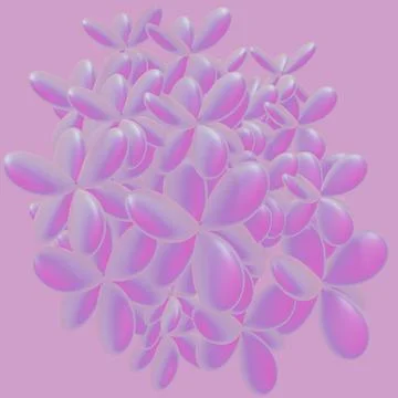 Flowers composition. Frame made of pink flowers. 3d Stock Illustration