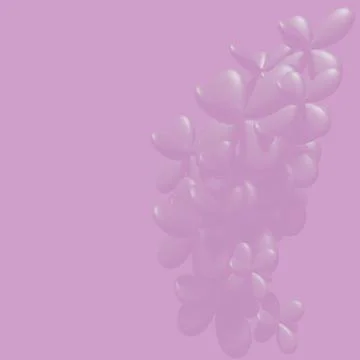 Flowers composition. Frame made of pink flowers. 3d Stock Illustration