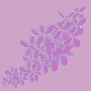Flowers composition. Frame made of pink flowers. 3d Stock Illustration