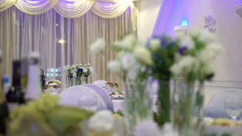 Flowers composition on table Stock Footage 72781768