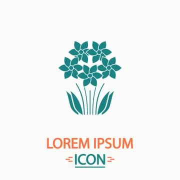 Flowers computer symbol Illustrazione stock