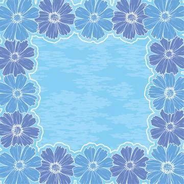 Flowers cosmos, background Stock Illustration