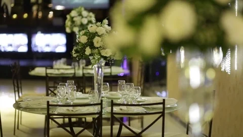 Flowers decorated for the party Stockbeeldmateriaal 72696421