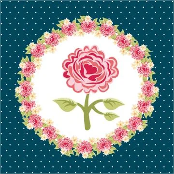 Flowers design over blue  background vector illustration Ilustração Stock