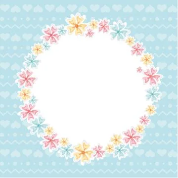 Flowers design over blue background vector illustration Ilustração Stock