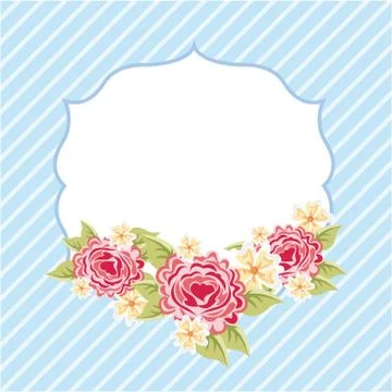 Flowers design over blue background, vector illustration Ilustração Stock