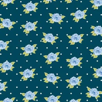 Flowers design over blue background, vector illustration Ilustração Stock