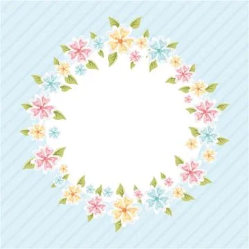 Flowers design over blue background, vector illustration Ilustração Stock