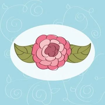 Flowers design over blue background vector illustration Ilustração Stock
