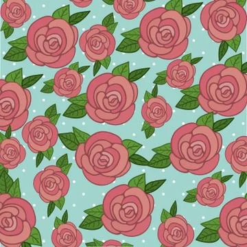 Flowers design over blue background, vector illustration Ilustração Stock