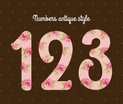 Flowers design over brown background, vector illustration Ilustração Stock