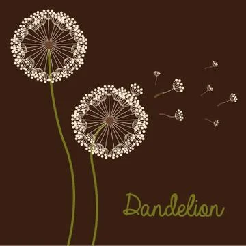 Flowers design over brown background vector illustration Ilustração Stock