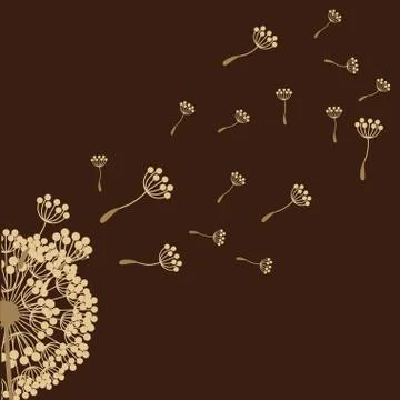 Flowers design over brown background vector illustration Ilustração Stock