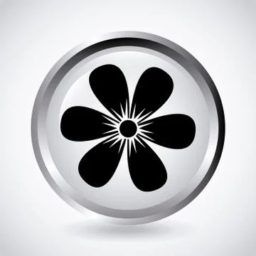 Flowers design over gray background vector illustration Ilustração Stock