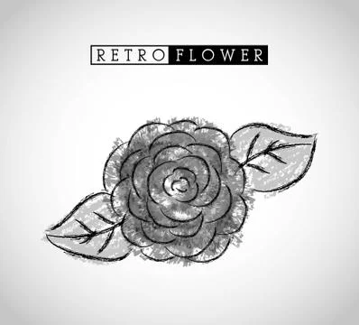 Flowers design over gray background vector illustration Ilustração Stock