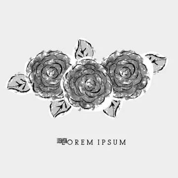 Flowers design over gray  background vector illustration Ilustração Stock