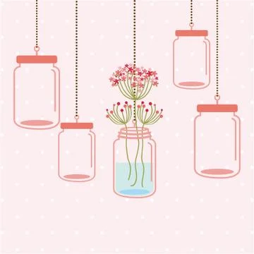 Flowers design over pink background, vector illustration Ilustração Stock