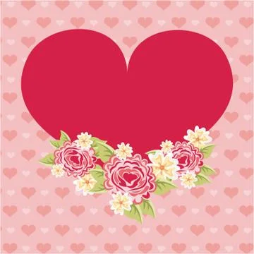 Flowers design over pink background, vector illustration Ilustração Stock