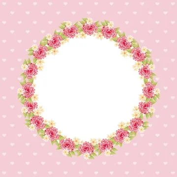 Flowers design over pink background, vector illustration Ilustração Stock