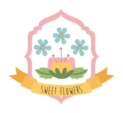 Flowers design over white background vector illustration Ilustração Stock