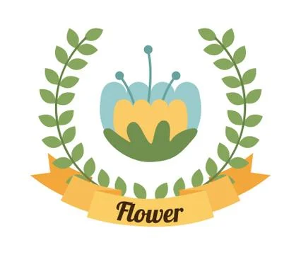 Flowers design over white background vector illustration Ilustração Stock