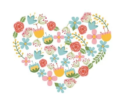 Flowers design over white background vector illustration Ilustração Stock