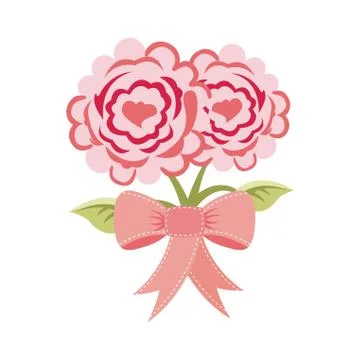 Flowers design over  white background, vector illustration Ilustração Stock