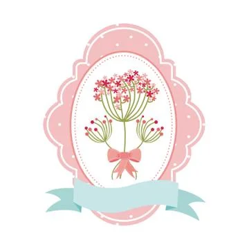 Flowers design over white background, vector illustration Ilustração Stock